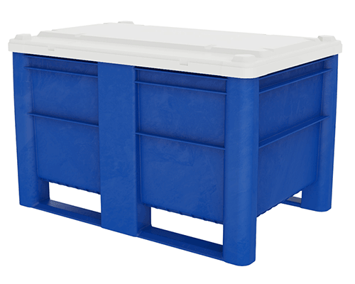 caisse-palette plastique gerbable de 500 litres avec couvercle