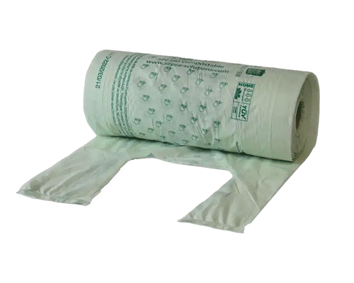 sac en amidon biodégradable de 10 litres avec des ailettes