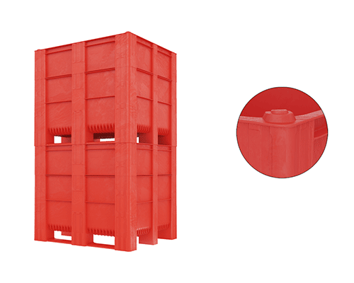 caisse-palette plastique gerbable de 865 litres qui s'empilent