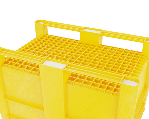 caisse-palette plastique gerbable de 500 litres vue de dessous