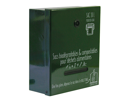 distributeur de sacs en amidon biodégradables sans poteau