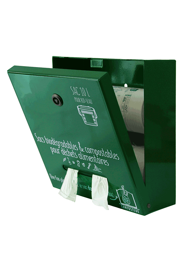 distributeur de sacs en amidon biodégradables