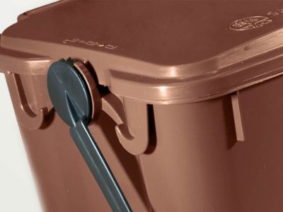 bioseau plein marron anse verrouillante 