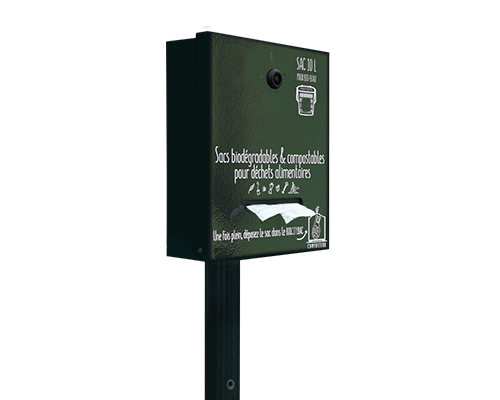 distributeur de sacs en amidon avec poteau